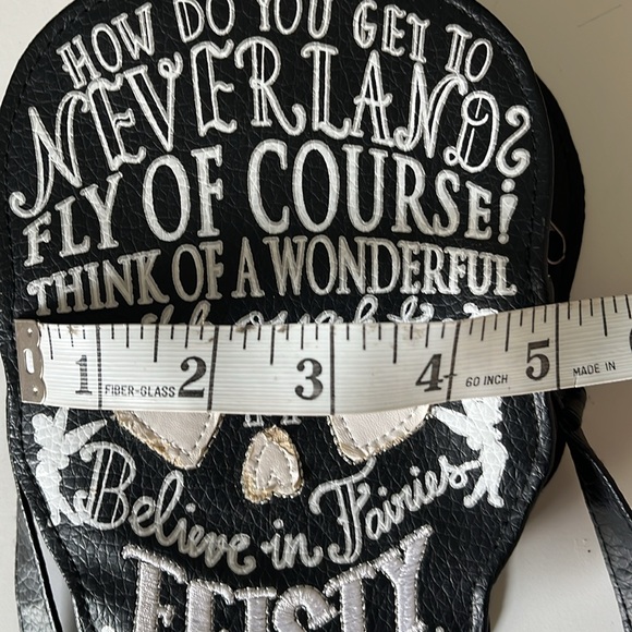 Loungefly Tinker Bell Crossbody black skull purse - Picture 12 of 12
